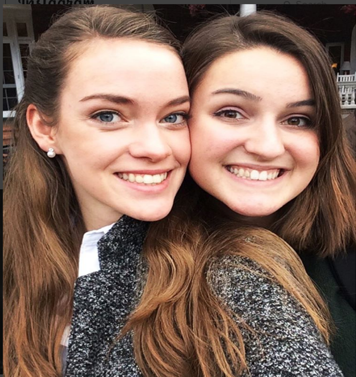 Julia Stewart and Georgia Peake take a selfie while at the Virginia Honors Choir cconference.