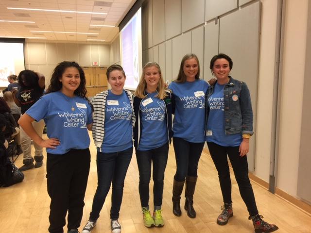 Writing Center Student Tutors at the CAPTA Conference (left to right) 
Maddy Barona, Raven Case, Olivia Haller, Audrey Dimitrew, & Kelly Keane. Not pictured - Kathryn Brewster
Photo by Mrs. Harar
