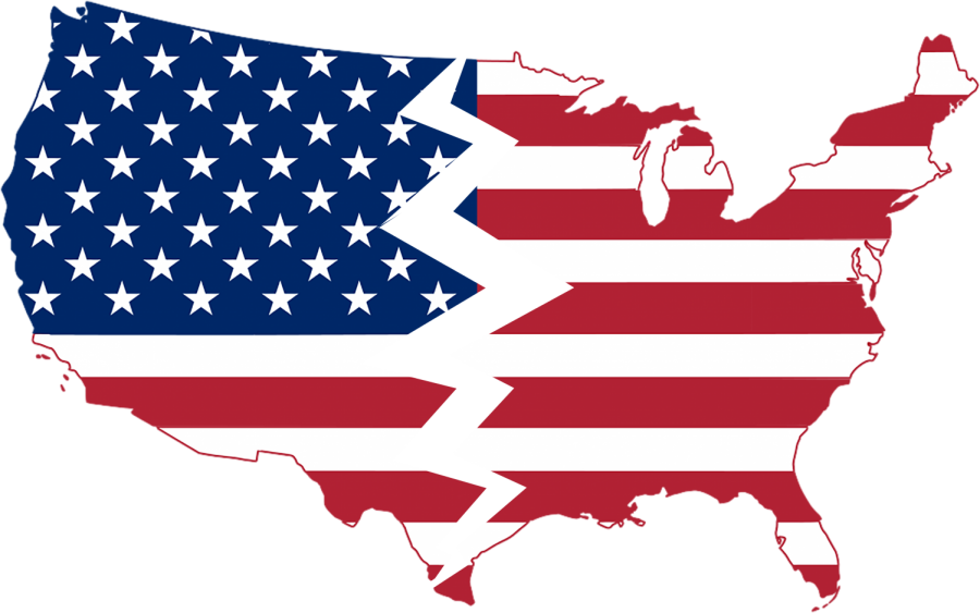 flag map of united states take 3