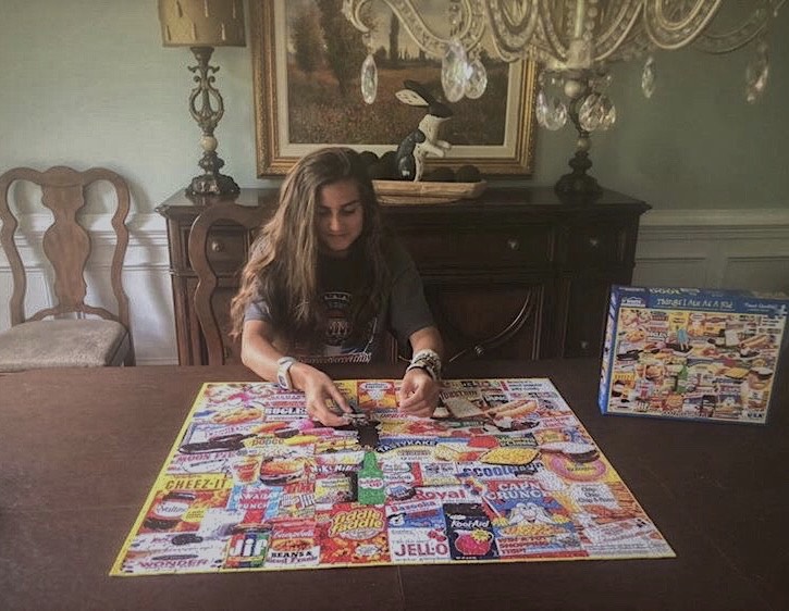 Woodgrove Junior Anna Lippert finishes 1,000 piece puzzle while in quarantine. Photo by Anna Lippert.