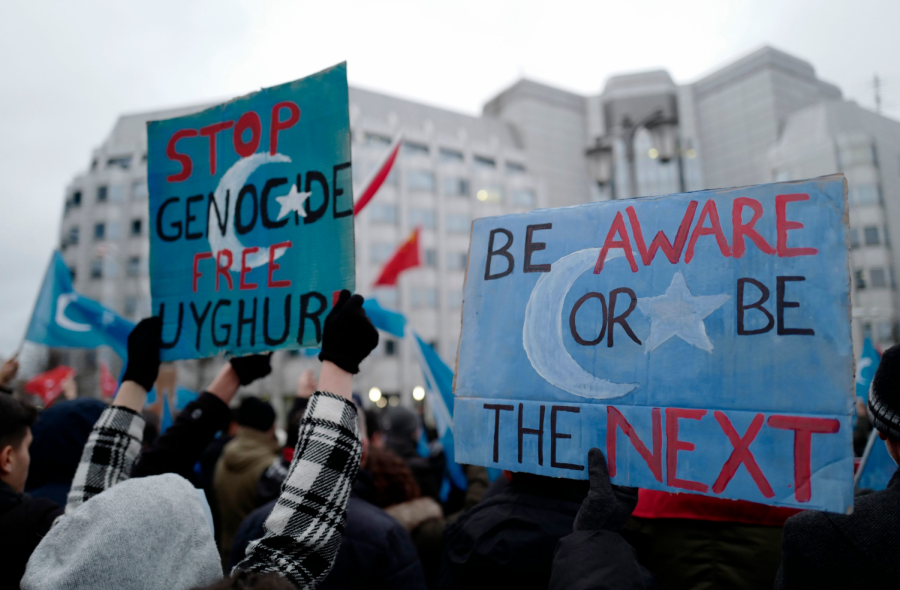 Uyghur+activists+demand+action+in+light+of+recent+news+surrounding+hundreds+of+active+detention+centers+housing+Muslims+in+China.+Photo+provided+by+John+Macdougall.
