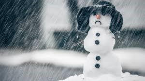 A snowman depicting the winter blues