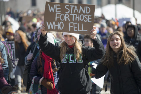 Students protest against school shootings. Photo provided by Wikimedia Commons.