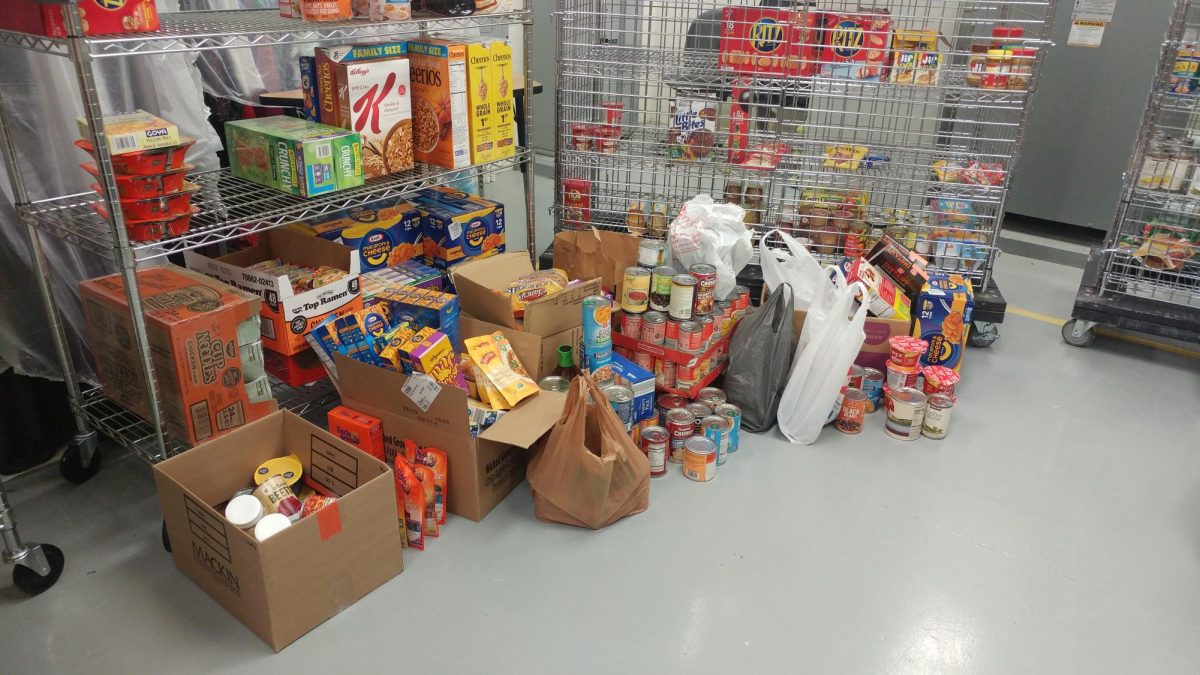 A full shelf in the Woodgrove Food Pantry. Photo provided by Mrs. Leslie Simpson.
