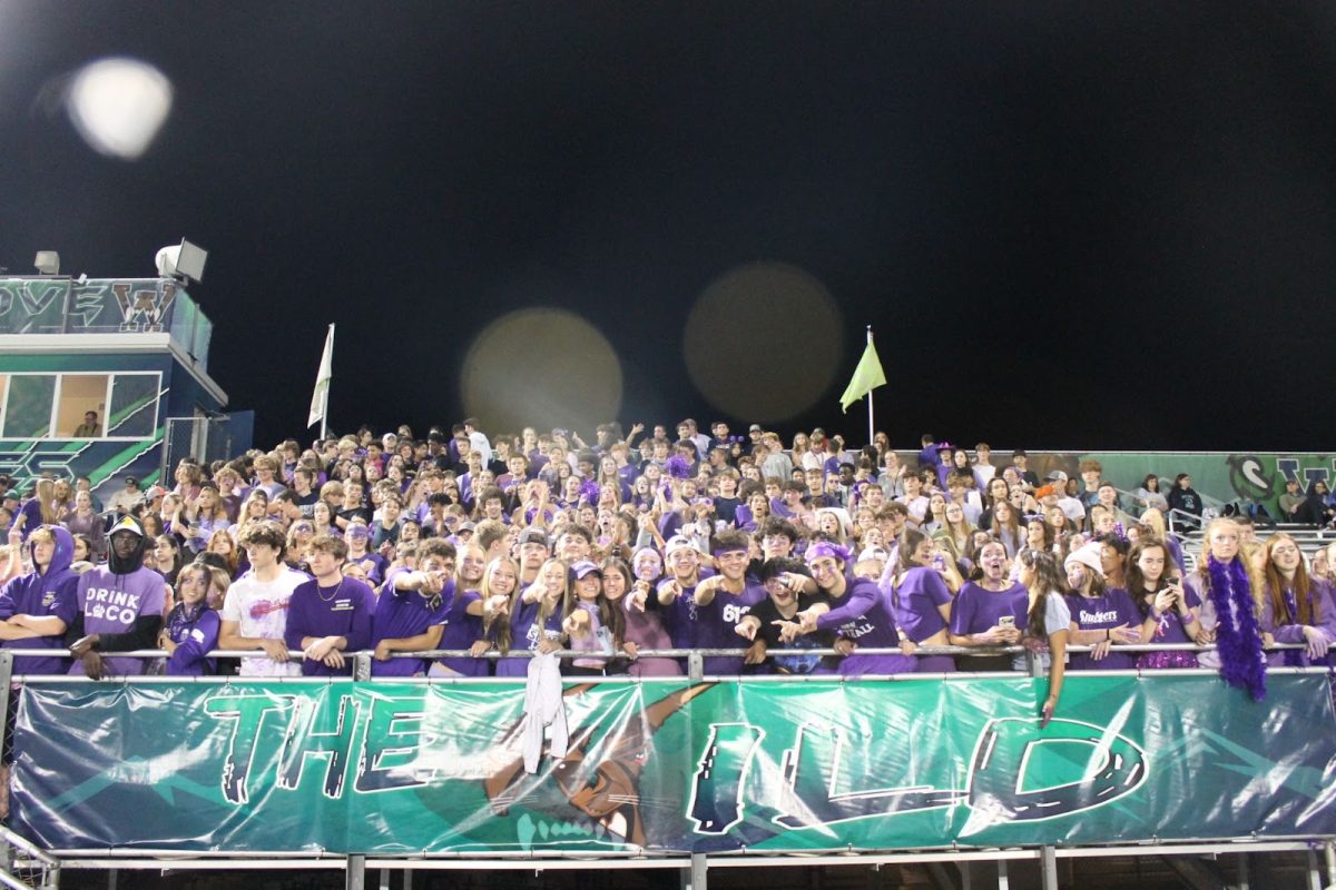 Woodgrove students decked out in purple at the now annual Purple Out football game. 