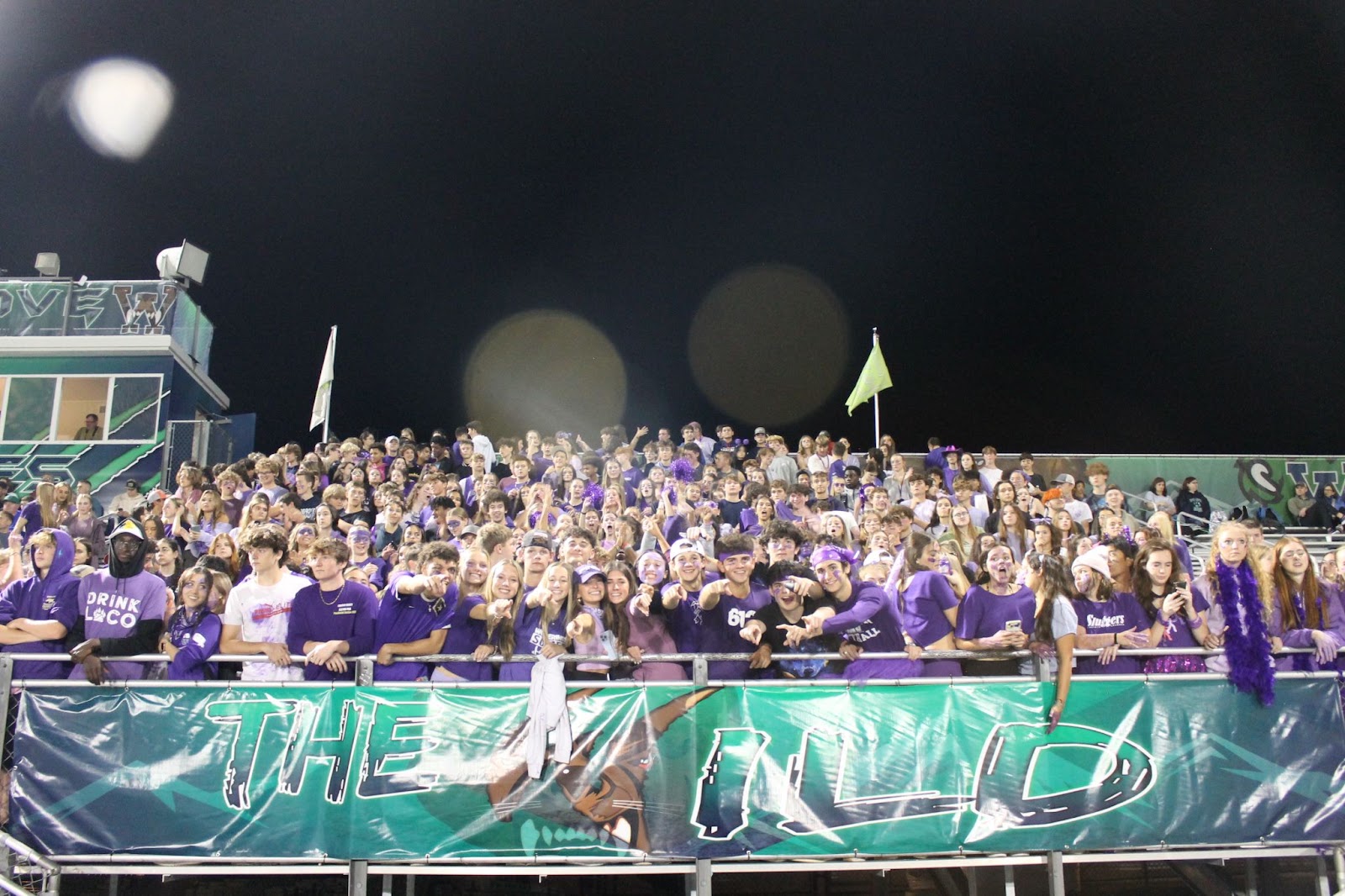 Woodgrove students decked out in purple at the now annual Purple Out football game. 