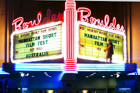 A theater in Boulder, Colorado, advertises the Manhattan Short Film Festival. Photo provided by Creative Commons. 
