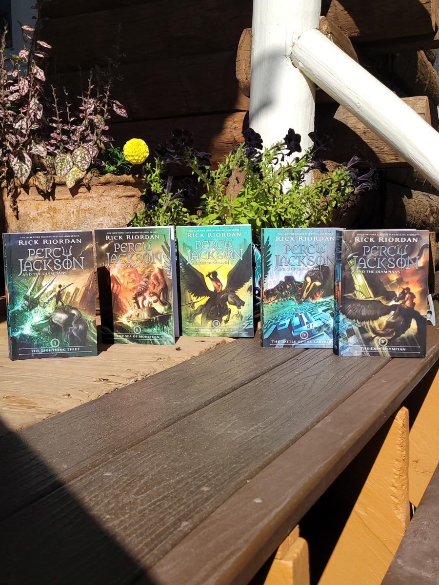 The Percy Jackson and the Olympians series by Rick Riordan.
