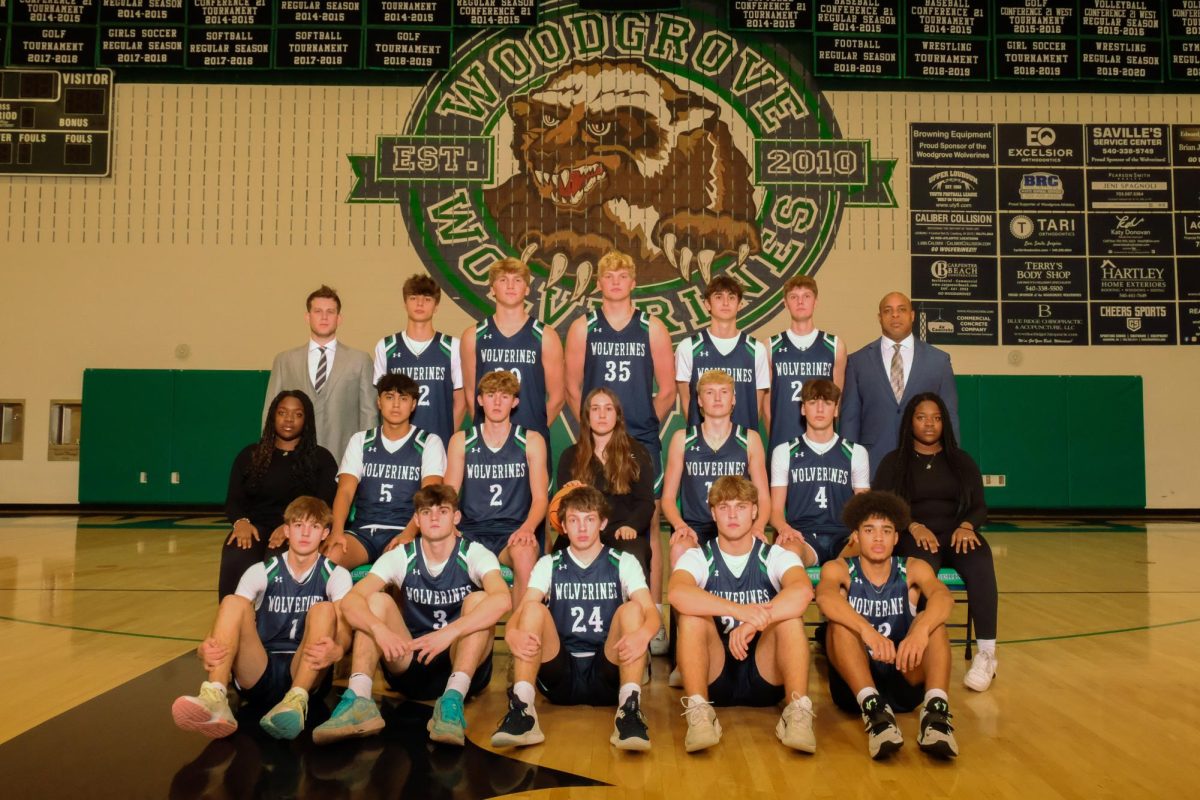 Photo of Woodgrove’s Boys Varsity Basketball team. Photo provided by Lifetouch. 