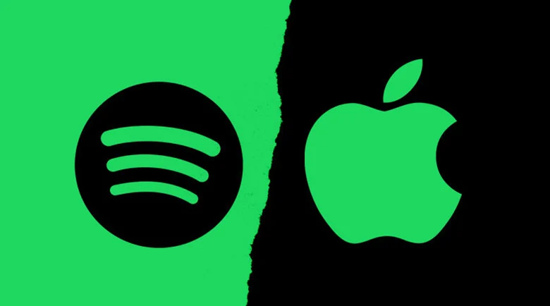 Spotify and Apple Music, two of the most popular listening platforms. Image provided by Creative Commons. 