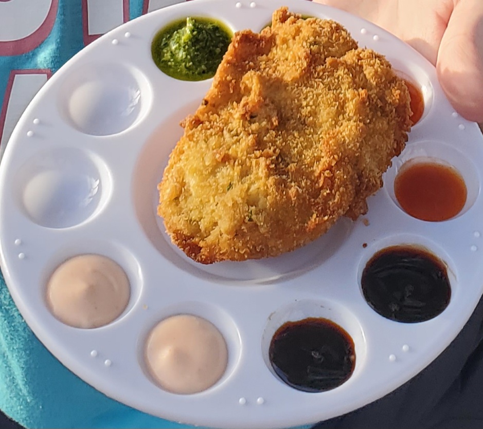 Fried mozzarella and side sauces from the Italy pavilion in Epcot. Photo provided by Jillian Lewis. 