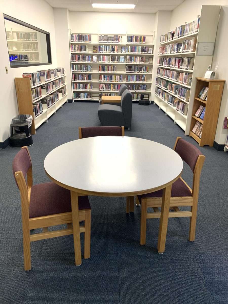 An open table in the young adult section of the Purcellville Library. Photo provided by William Den Herder.