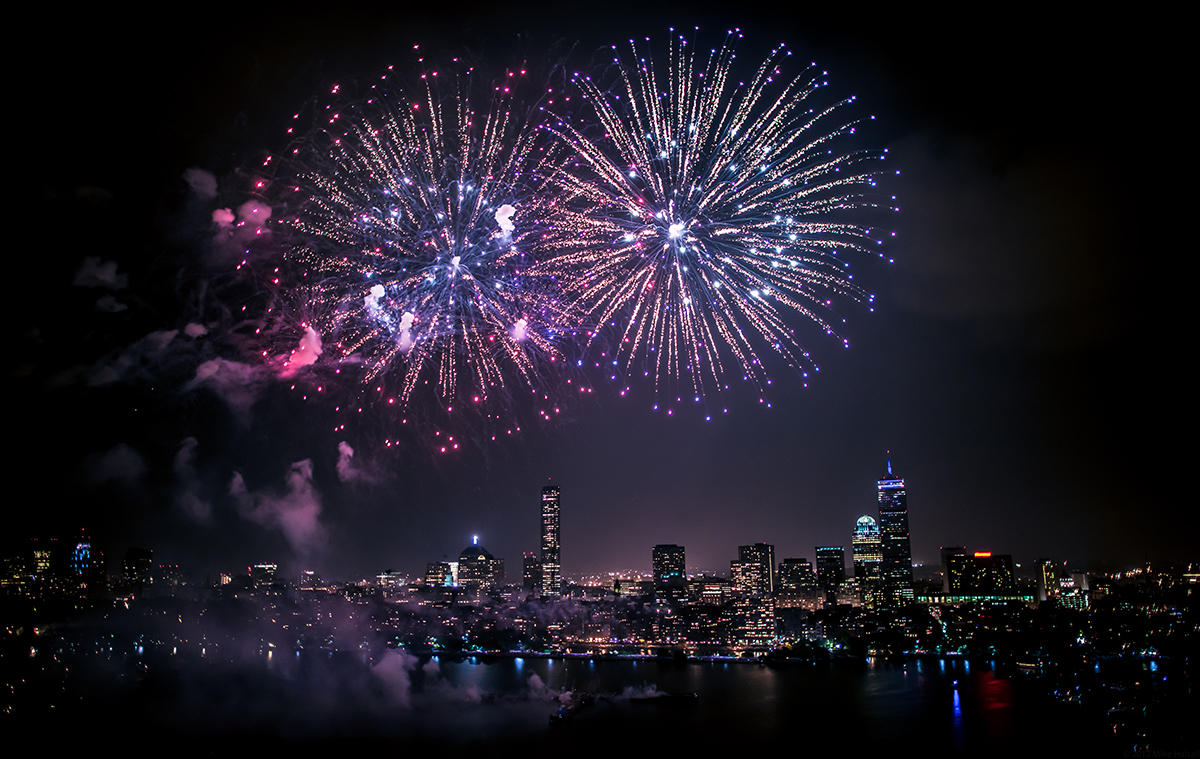 Fireworks going off on New Years Eve. Photo provided by Creative Commons.