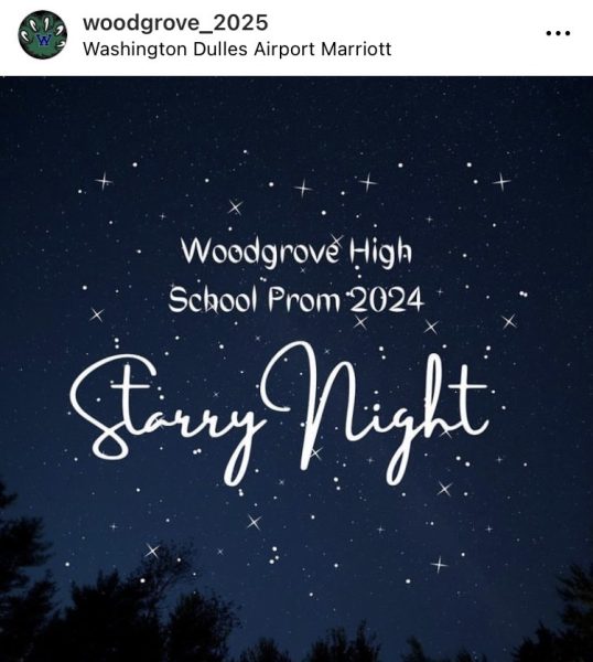 The class of 2025’s Instagram account announces the highly-anticipated prom theme for this semester. Photo provided by @woodgrove_2025 Instagram page. 