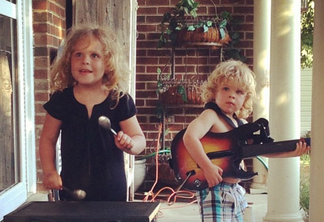 Playing to the sound of their own music, Gracie and Jack Vosburgh perform a duet.
Photo provided by Gracie Vosburgh.